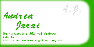 andrea jarai business card